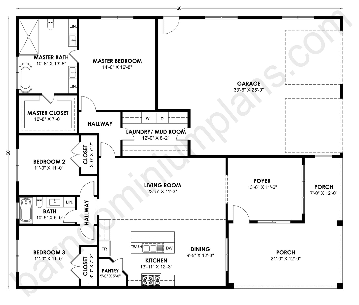 SS-30032 Barndominium House Plan