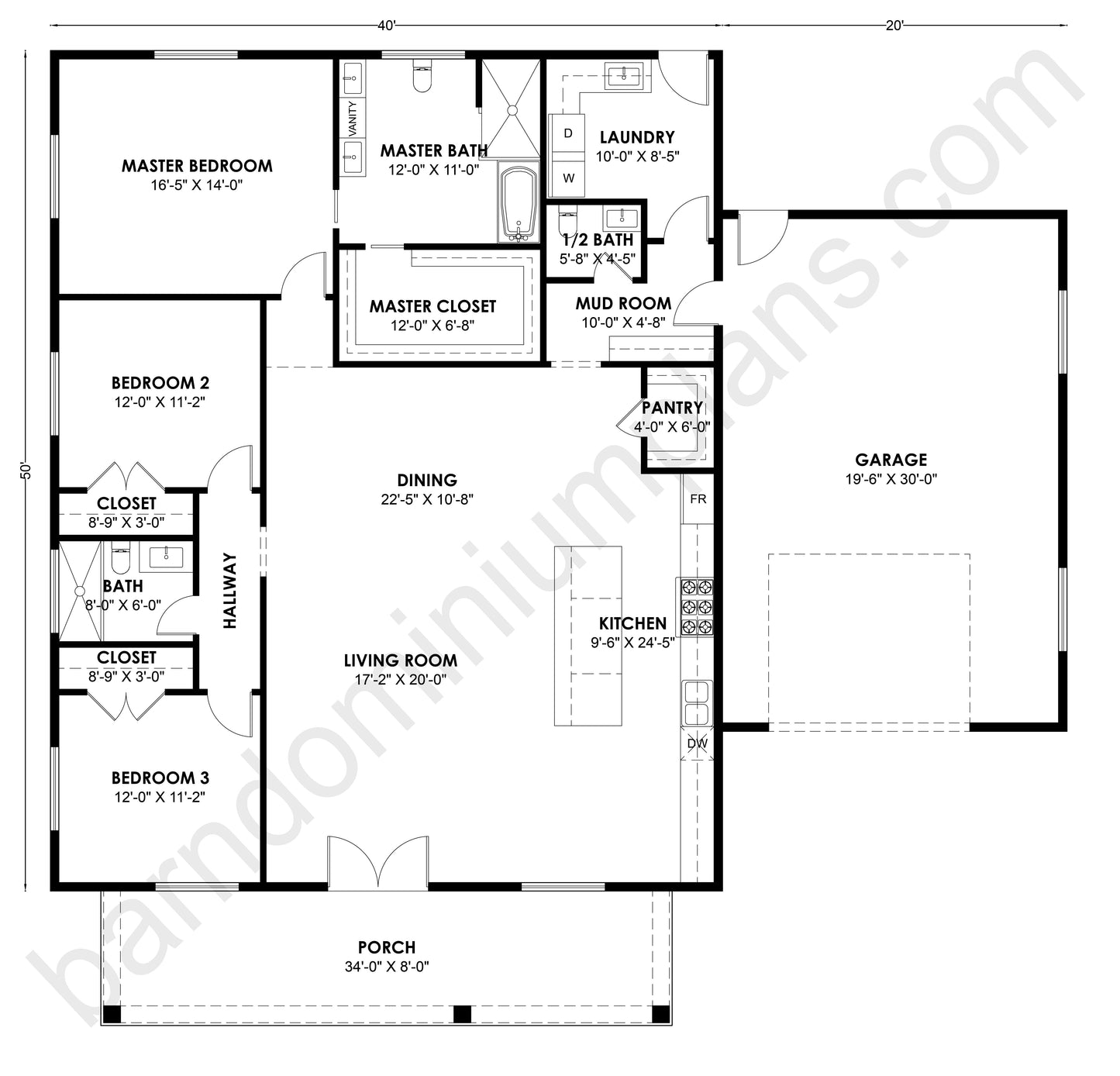 SS-30045 Barndominium House Plan