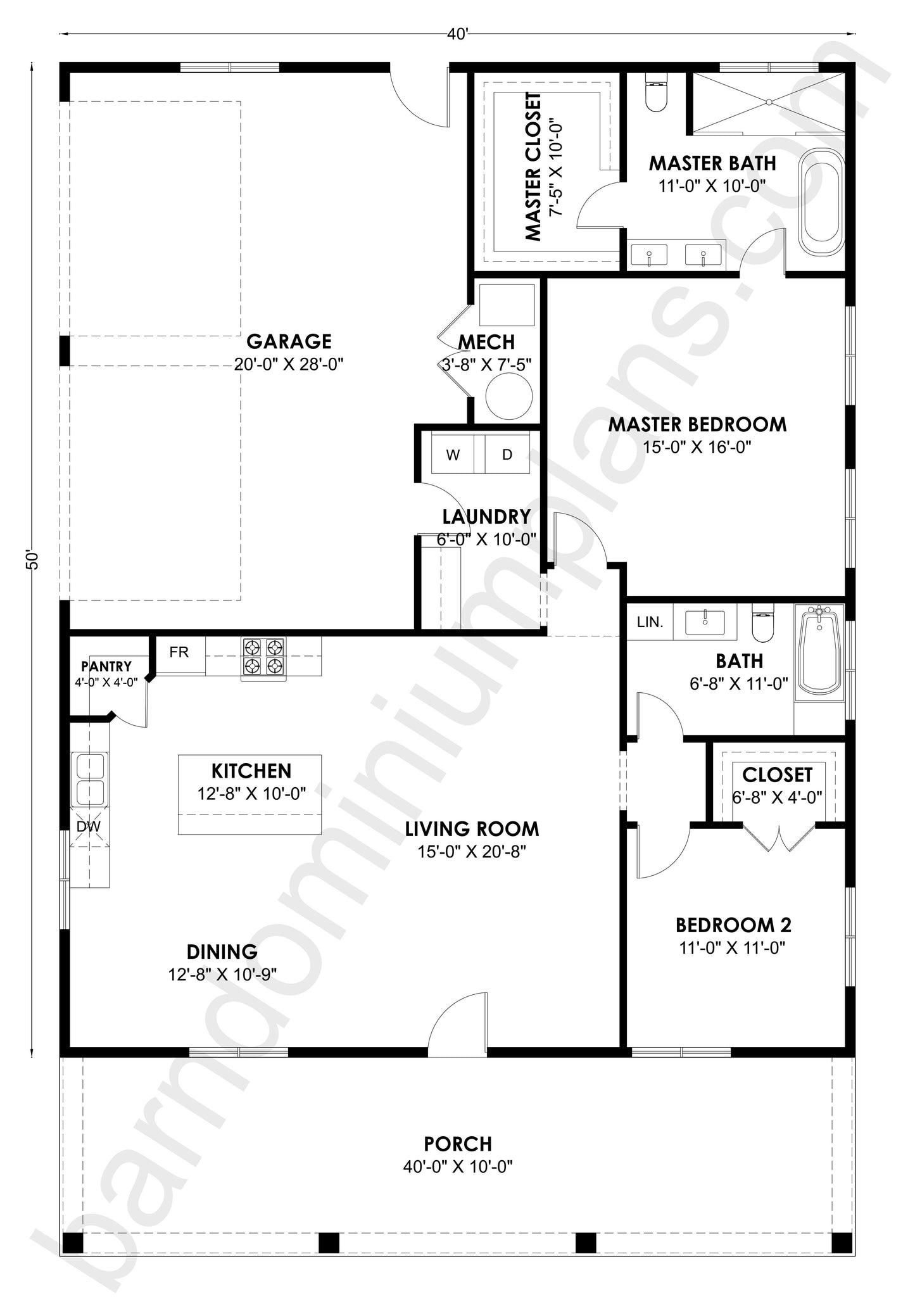 SS-30046 Barndominium House Plan