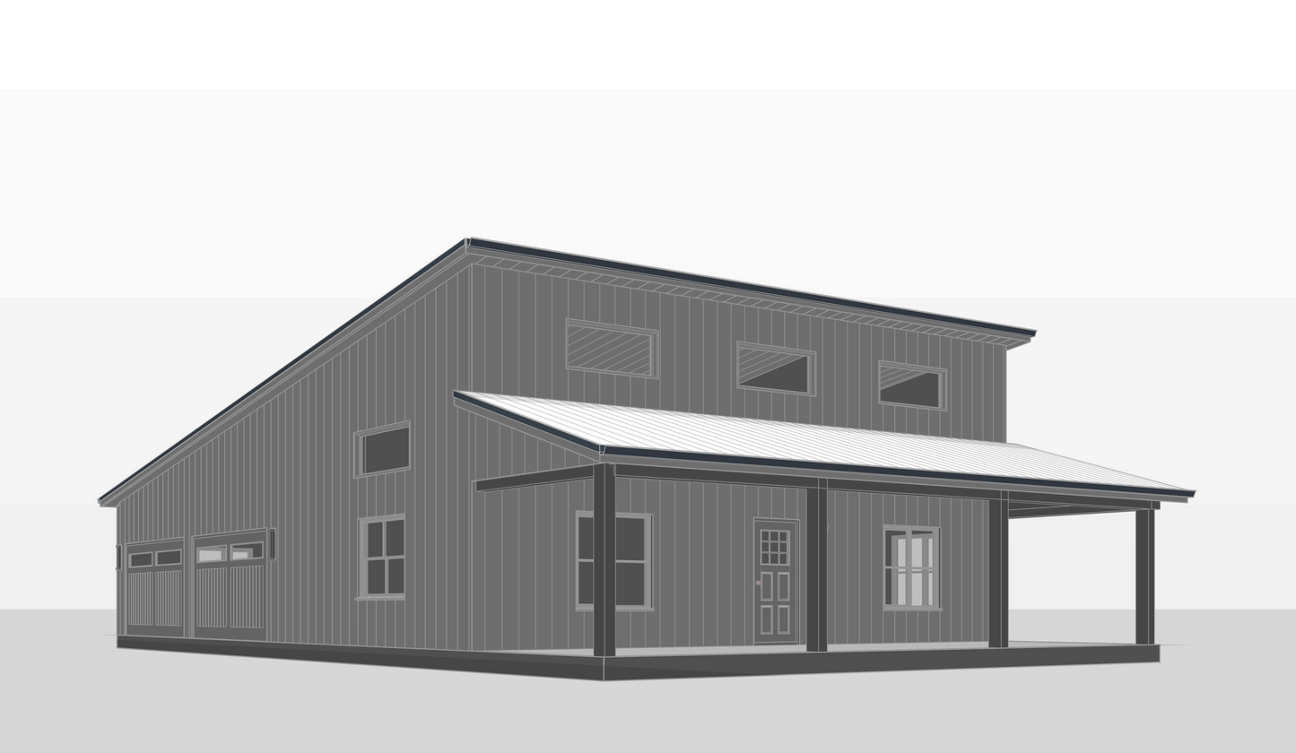 SS-30046 Bruce Barndominium House Plan