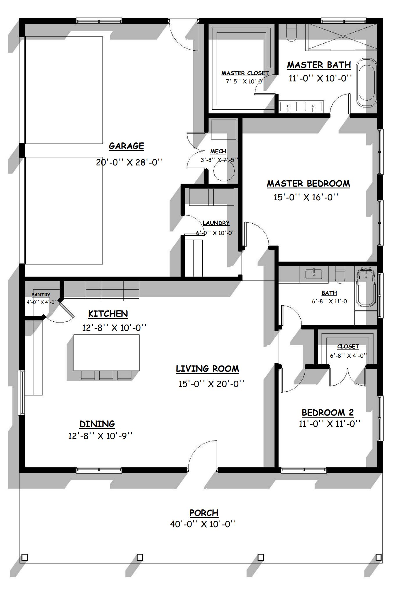 SS-30046 Bruce Barndominium House Plan
