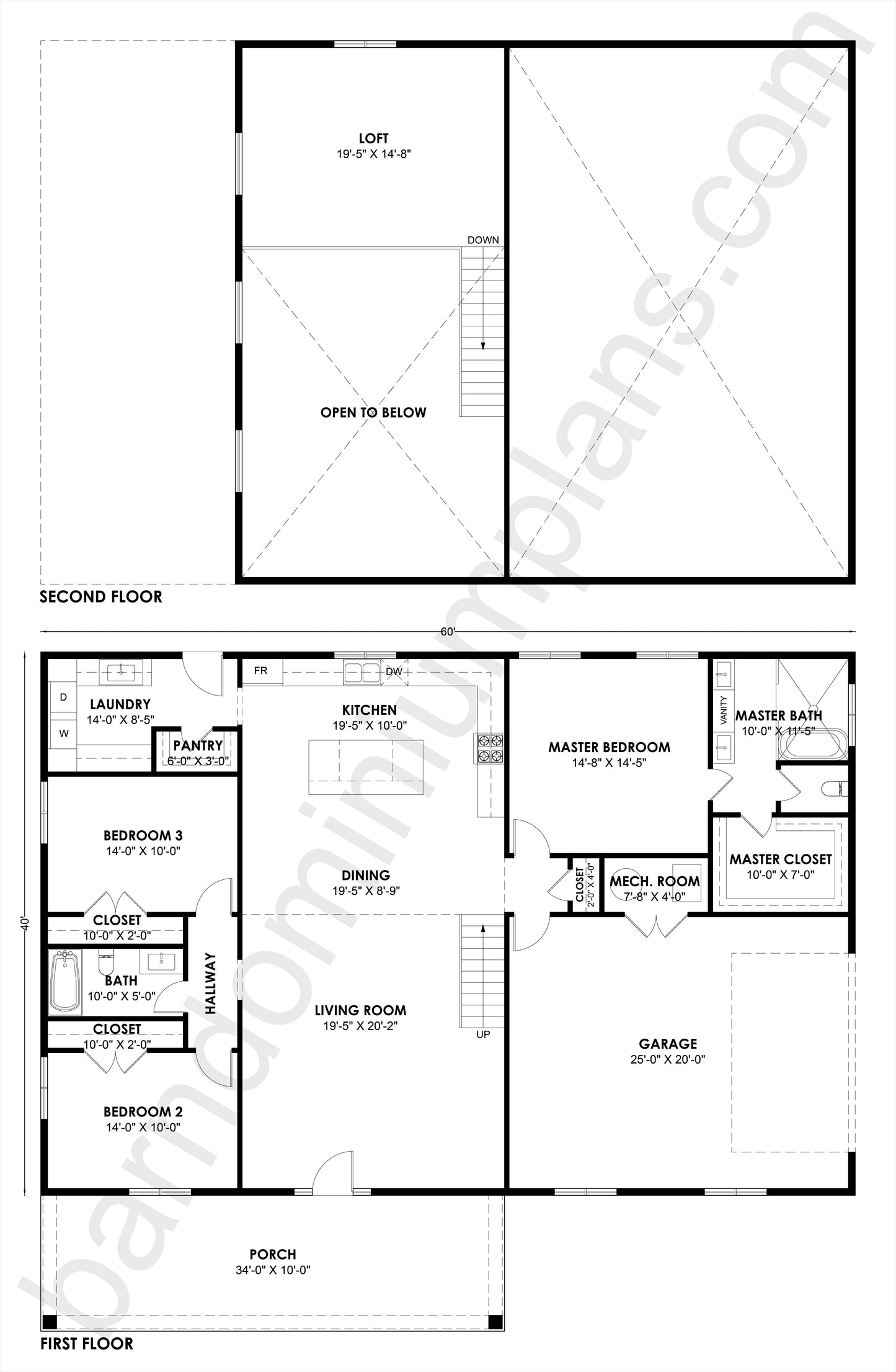 SS-30047 Barndominium House Plan
