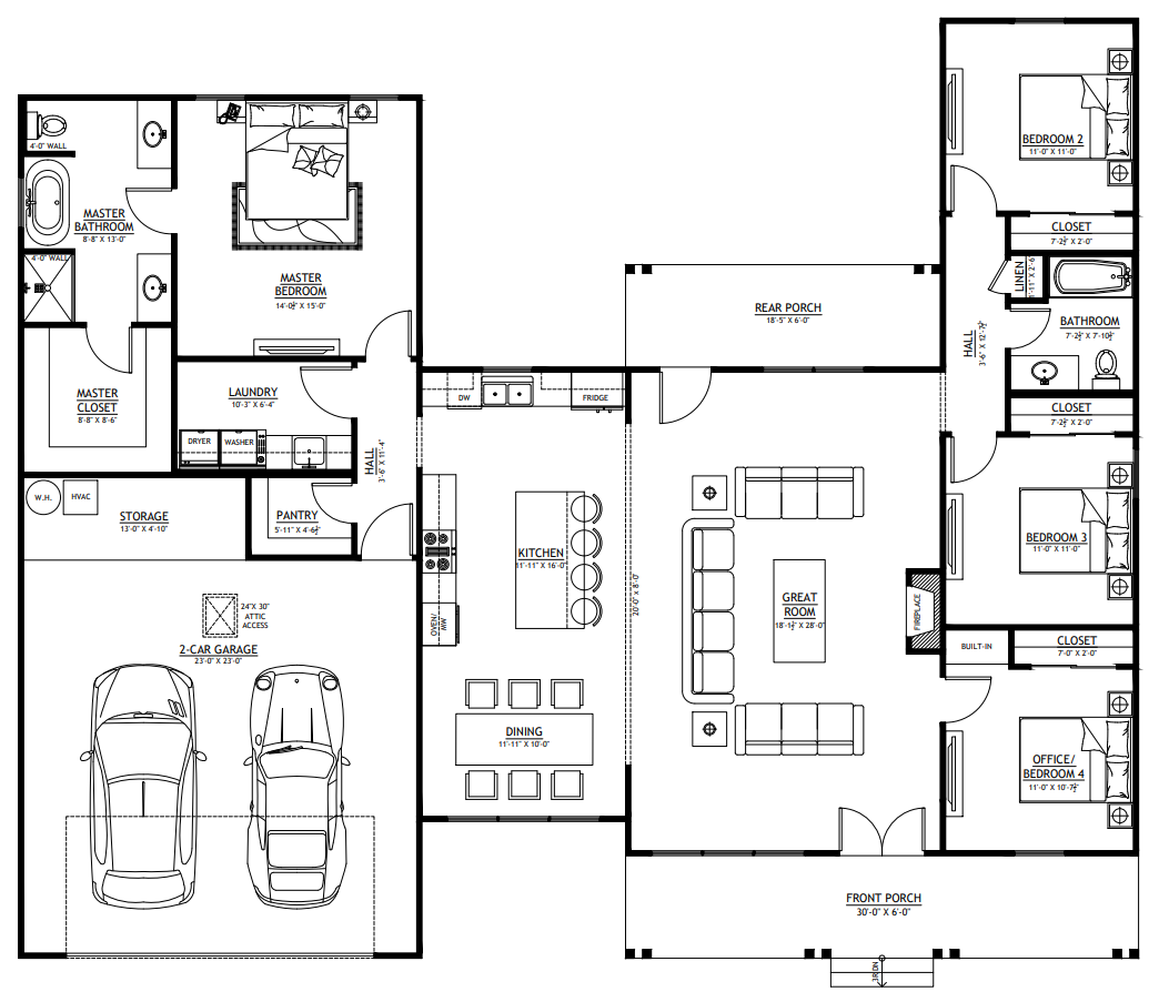 SV-30003 Cambridge Custom Home Plan