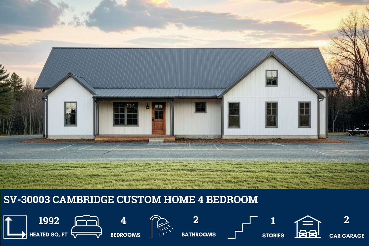 SV-30003 Cambridge Custom Home Plan
