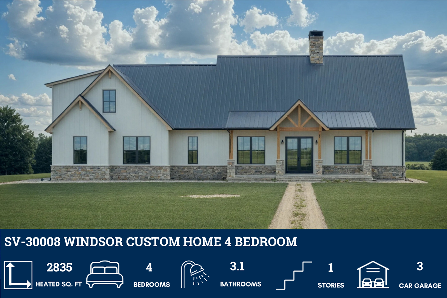 SV-30008 Windsor Custom Home Plan