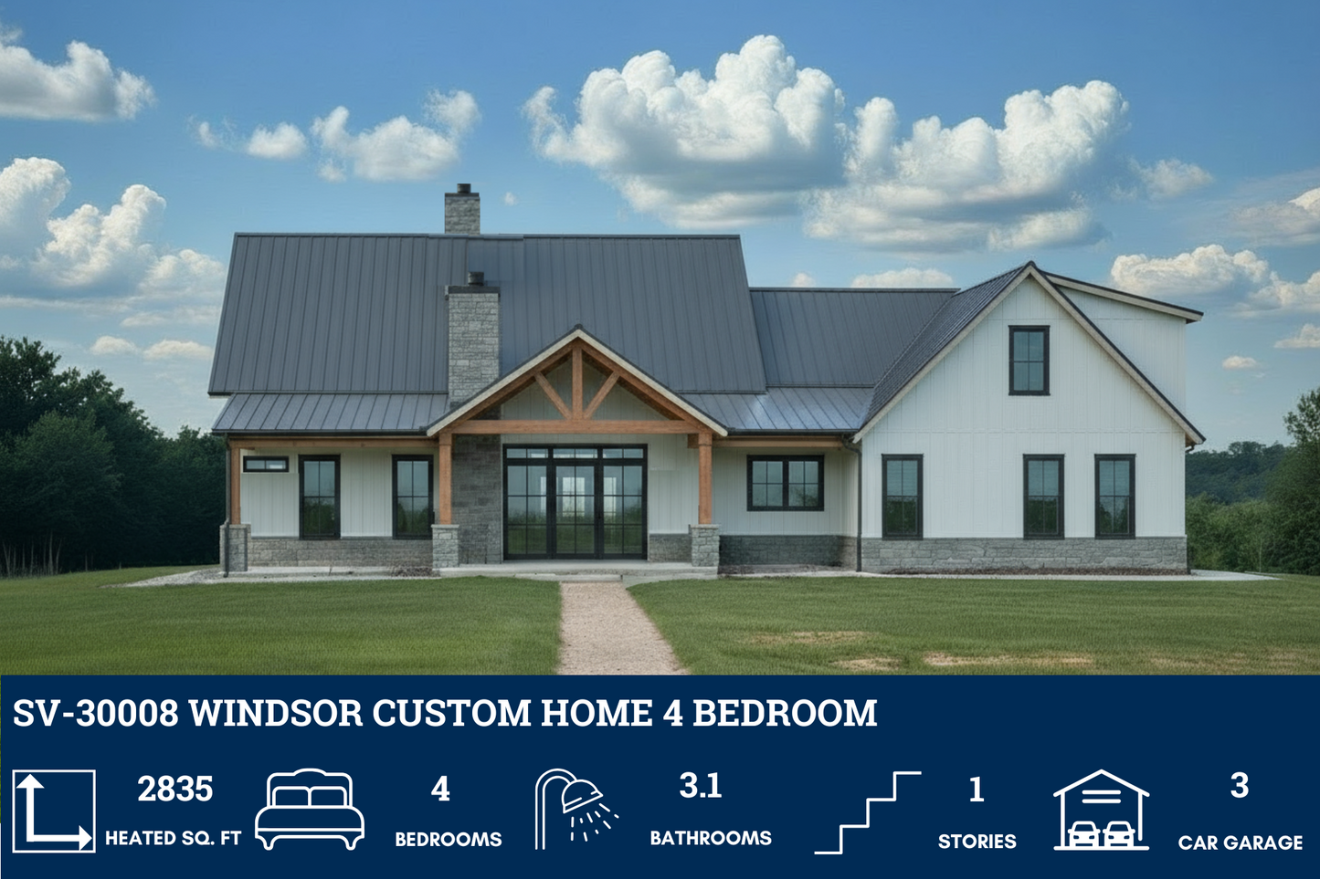 SV-30008 Windsor Custom Home Plan