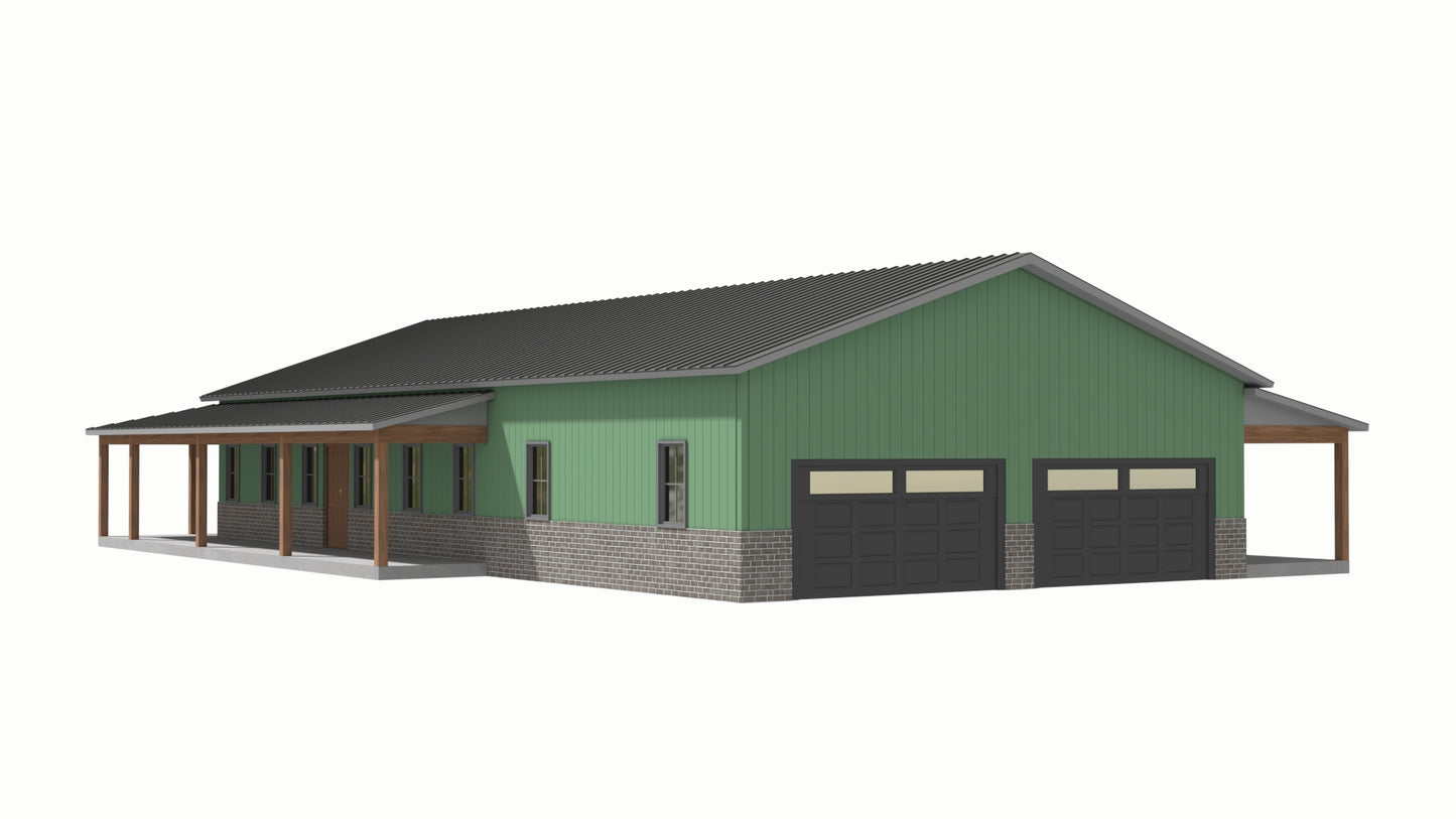 SV-5501-F Felix Barndominium House Plan