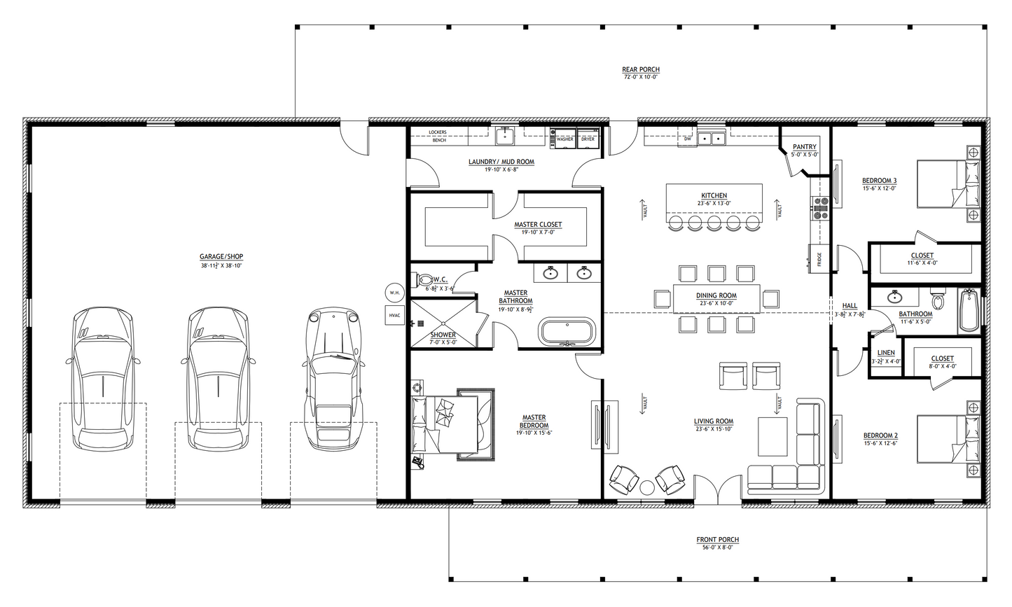 SV-5501-G Garett Barndominium House Plan