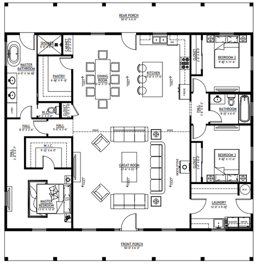 SV-5502 Carter Barndominium House Plan