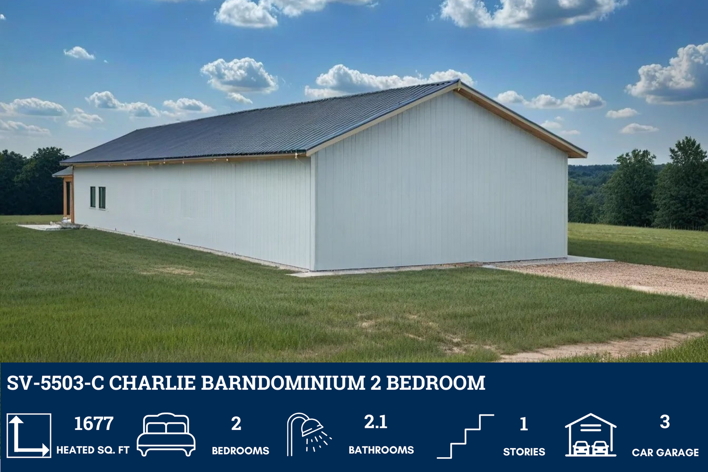 SV-5503-C Charlie Barndominium House Plan