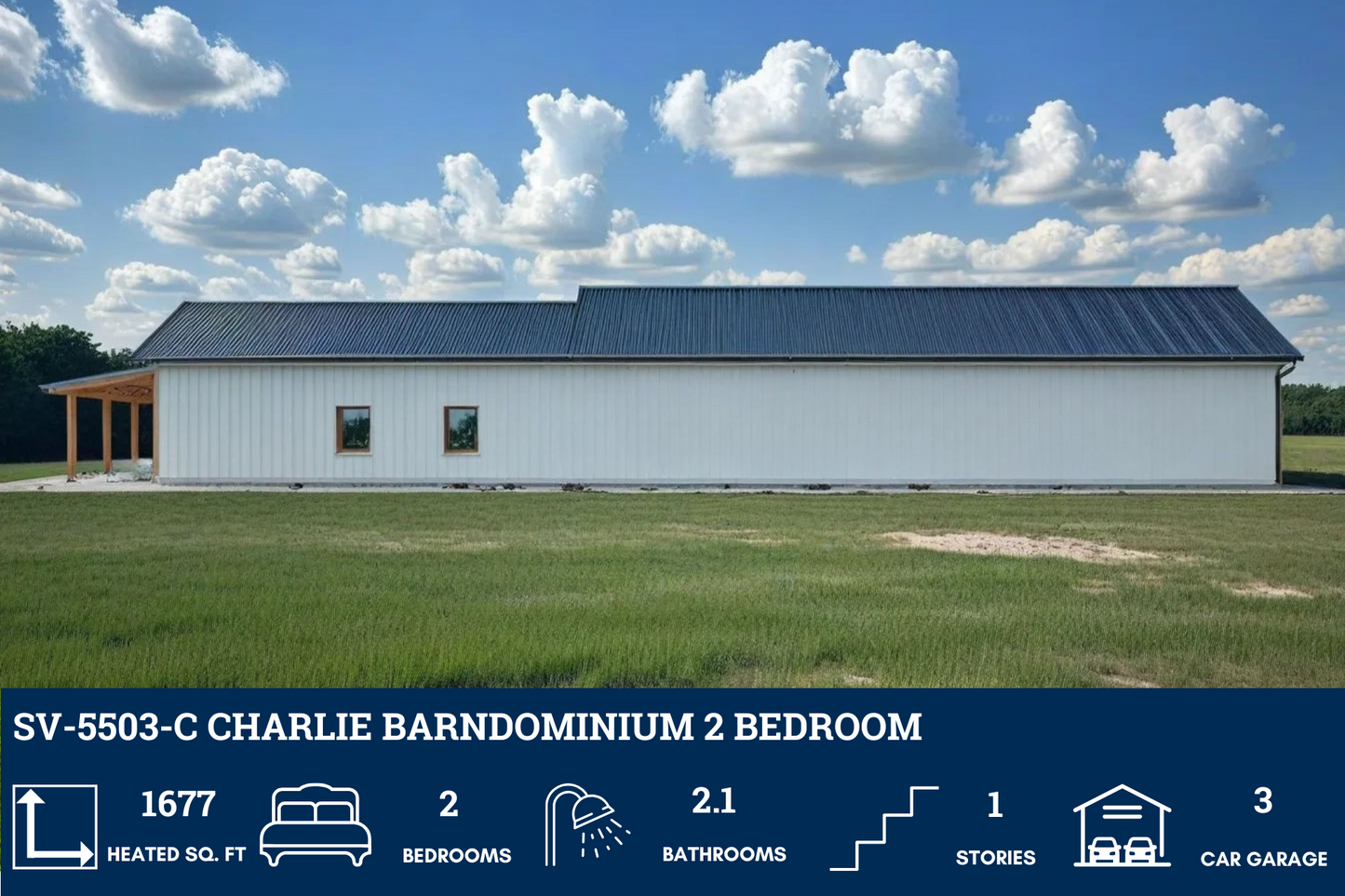 SV-5503-C Charlie Barndominium House Plan