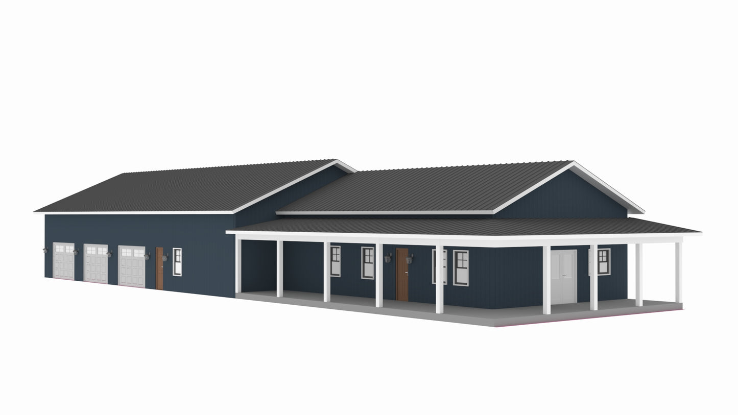 SV-5503-C Charlie Barndominium House Plan