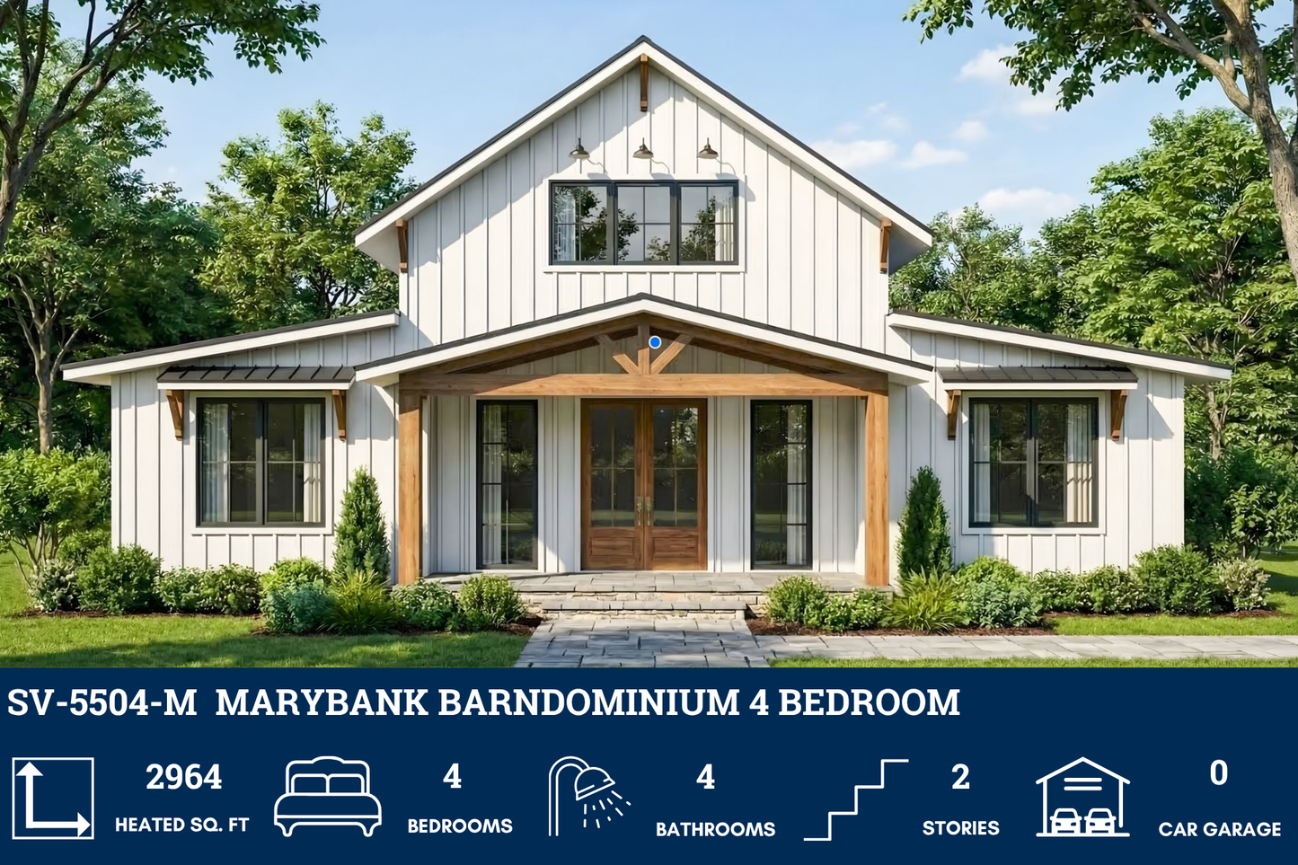 SV-5504-M Marybank Barndominium House Plan