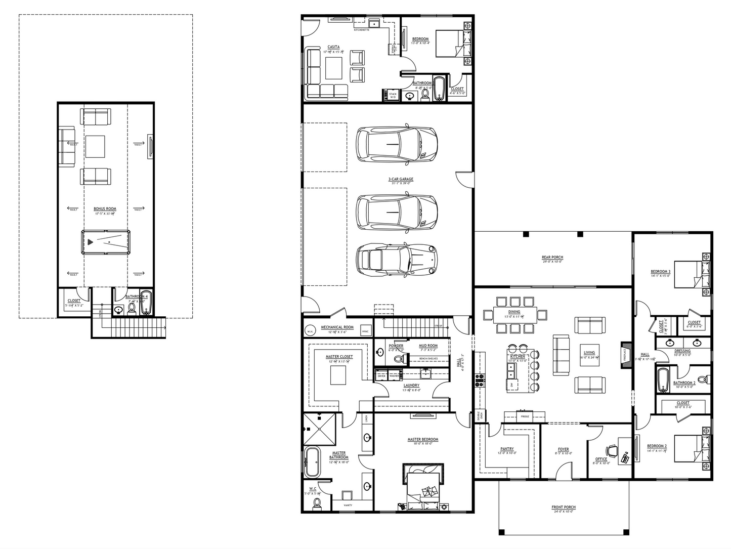 SV-5522 Walker Barndominium House Plan