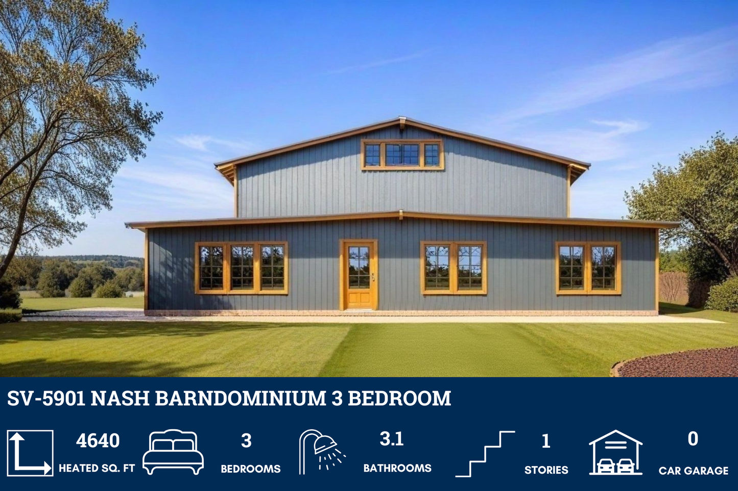 SV-5901 Nash Barndominium House Plan