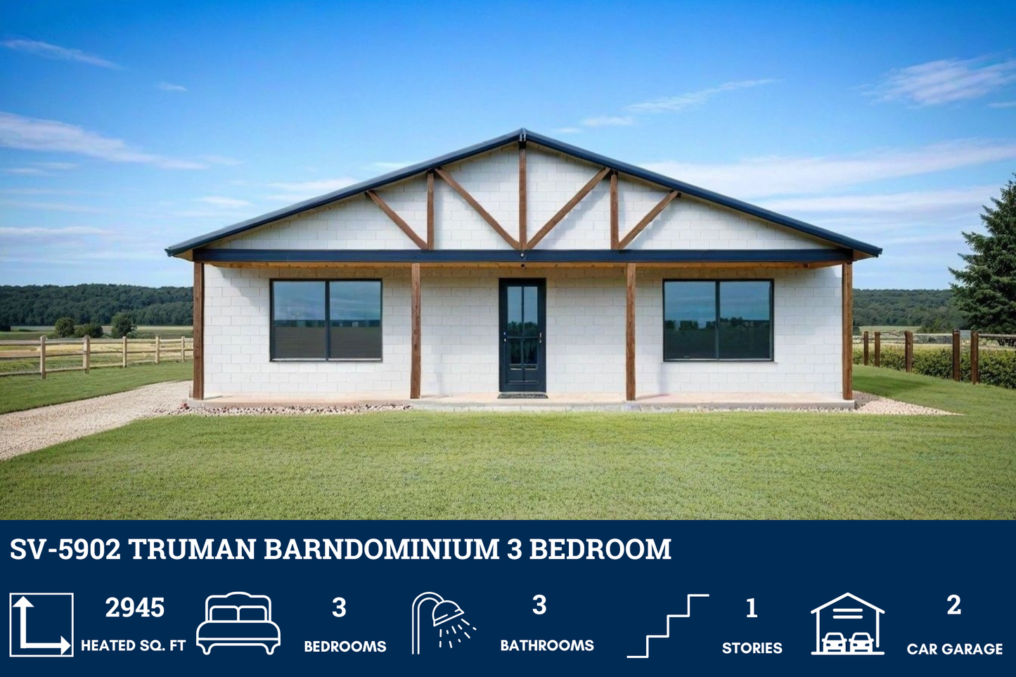 SV-5902 Truman Barndominium House Plan