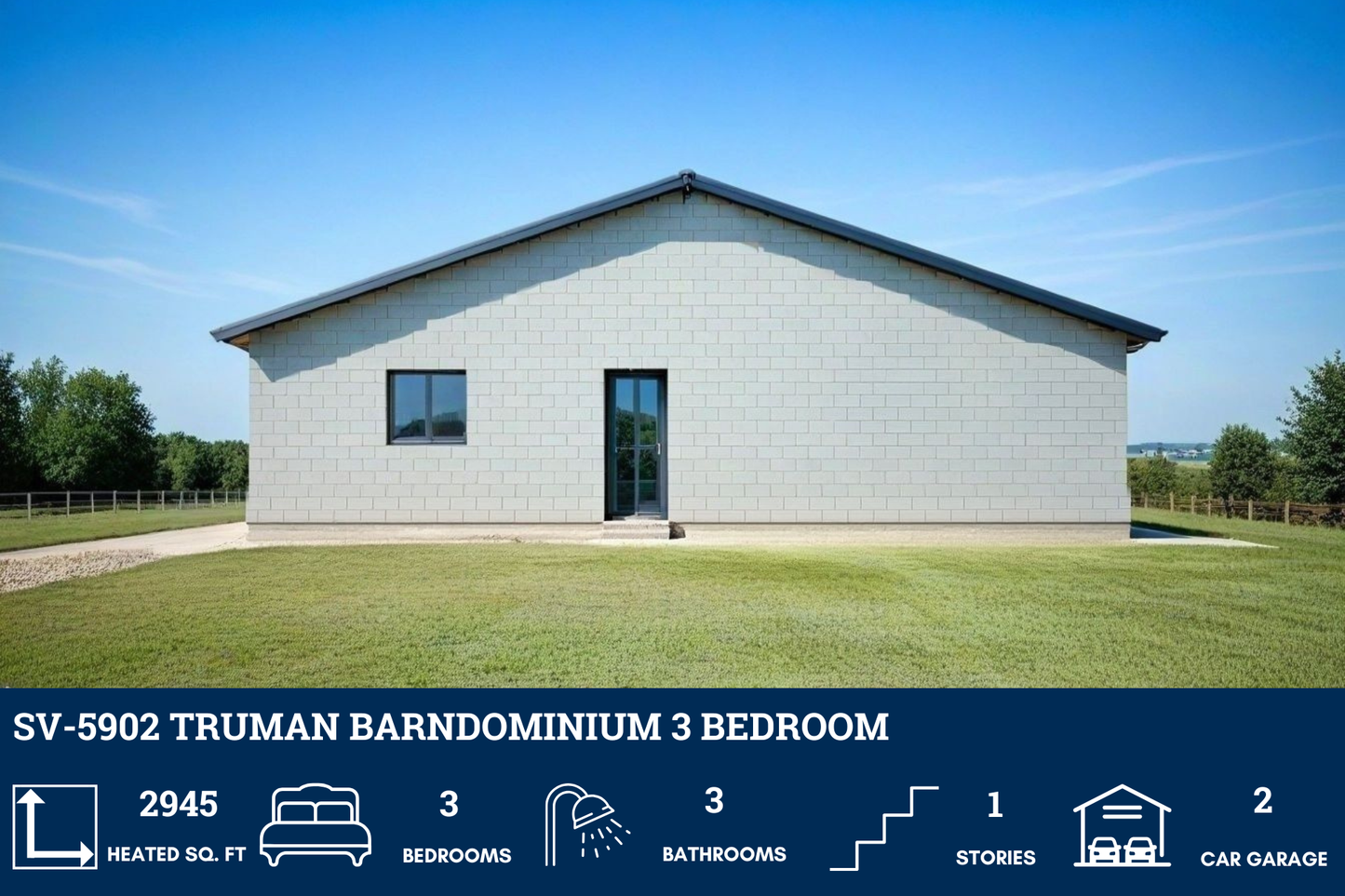SV-5902 Truman Barndominium House Plan