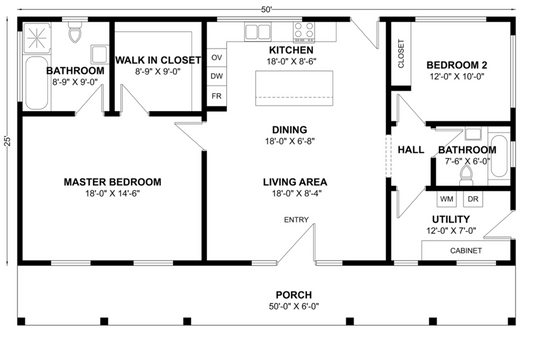 BCO-40101 Barndominium House Plan