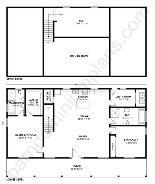 BCO-40129 Barndominium House Plan