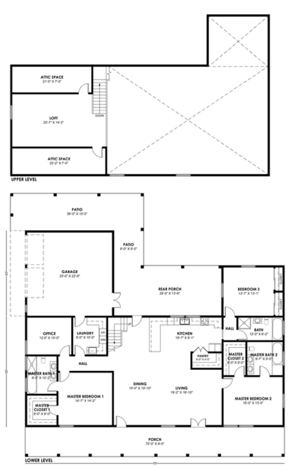 BCO-40020-M Barndominium House Plan