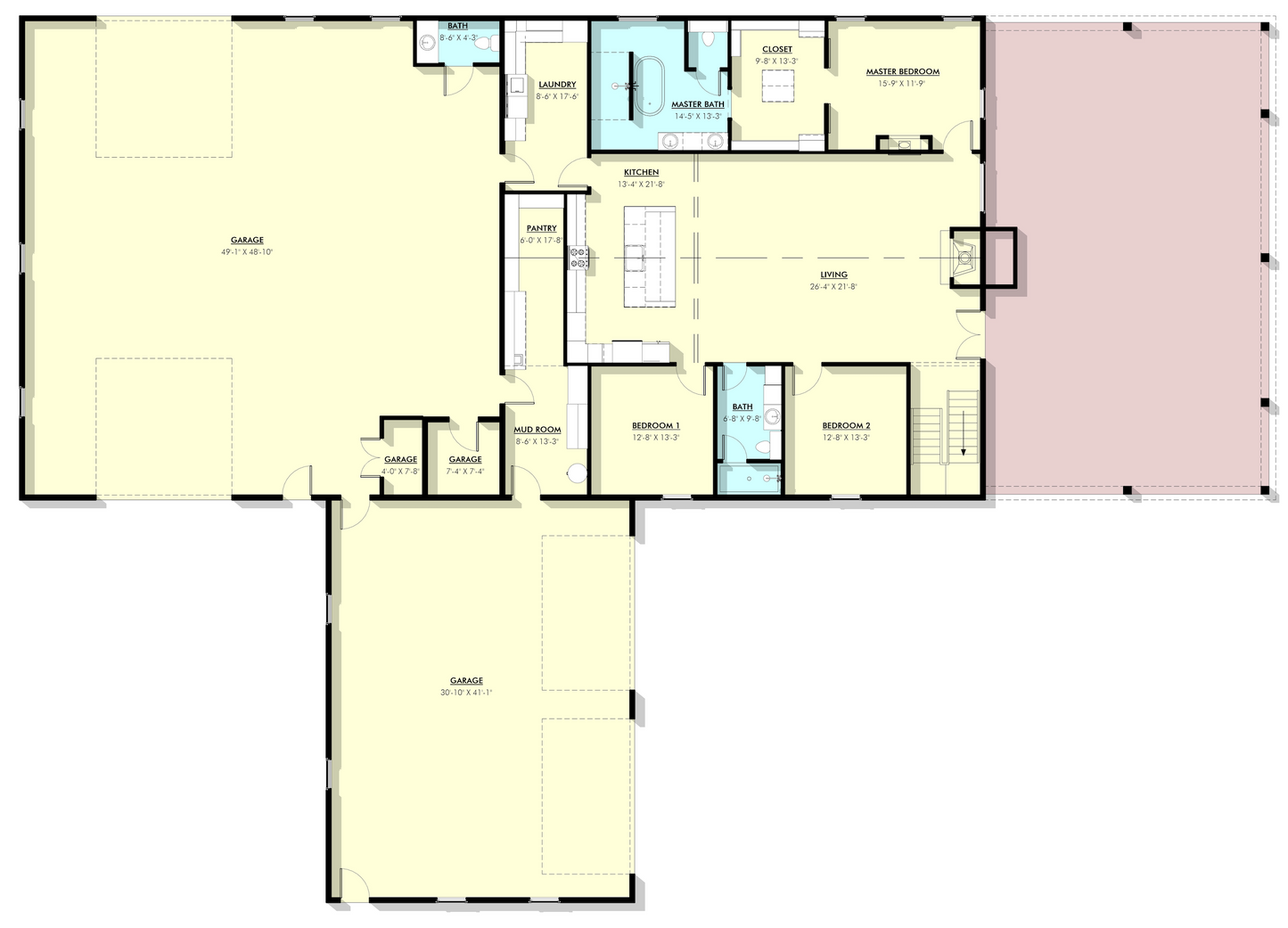 LP-2803 Wickard Barndominium House Plans