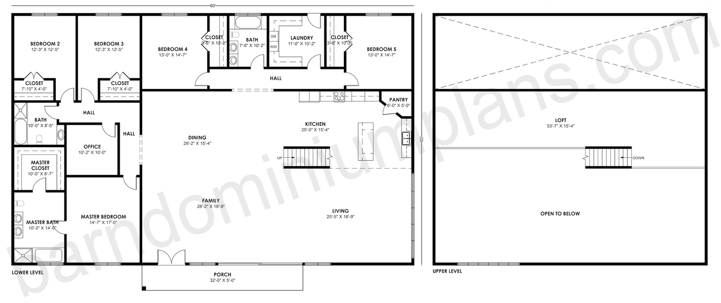 BCO-40083 Barndominium House Plan