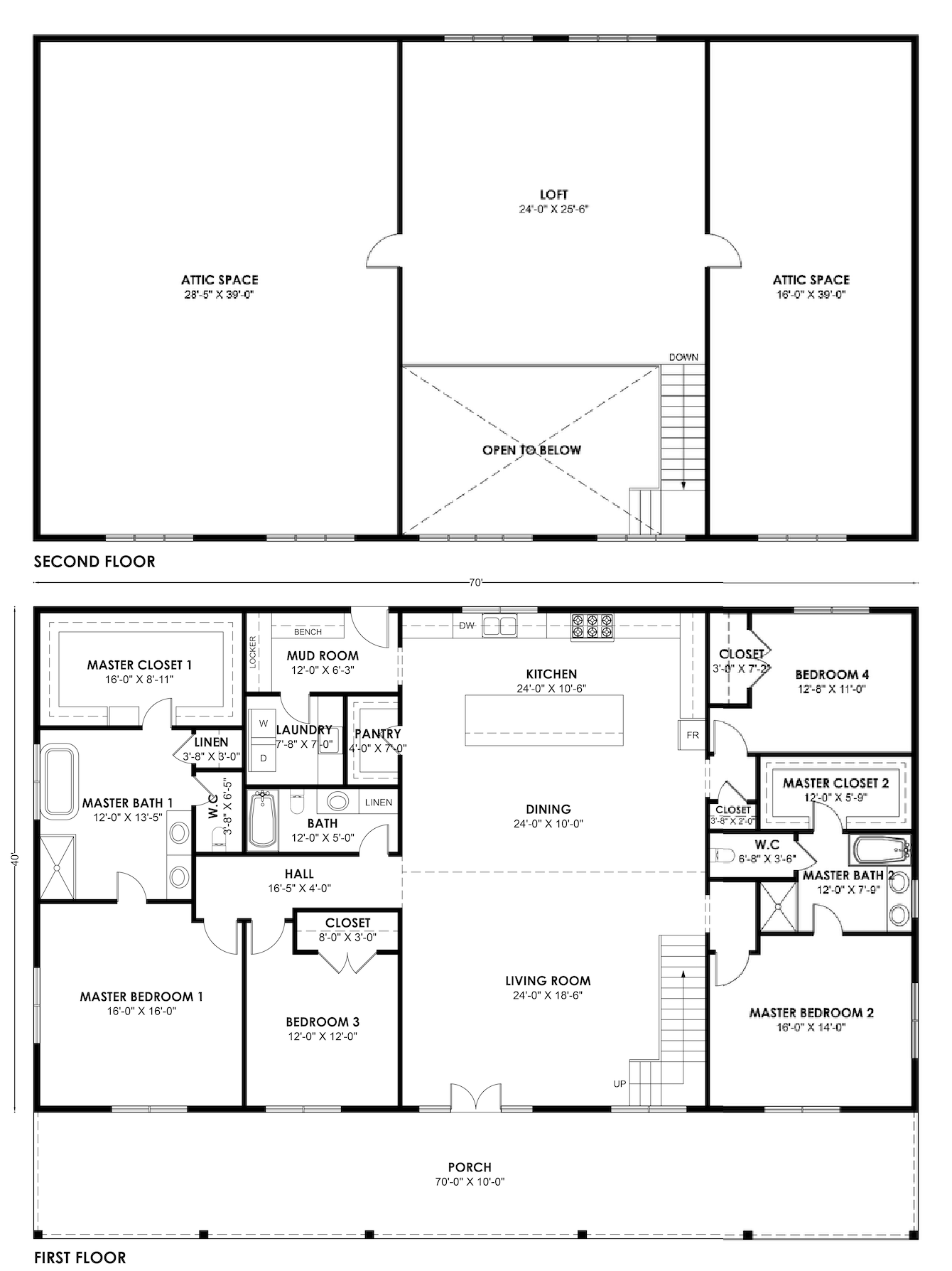 BCO-40225 Barndominium House Plan