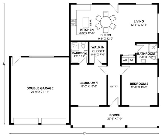 BCO-40085 Barndominium House Plan