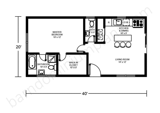 BCO-40050 Barndominium House Plan