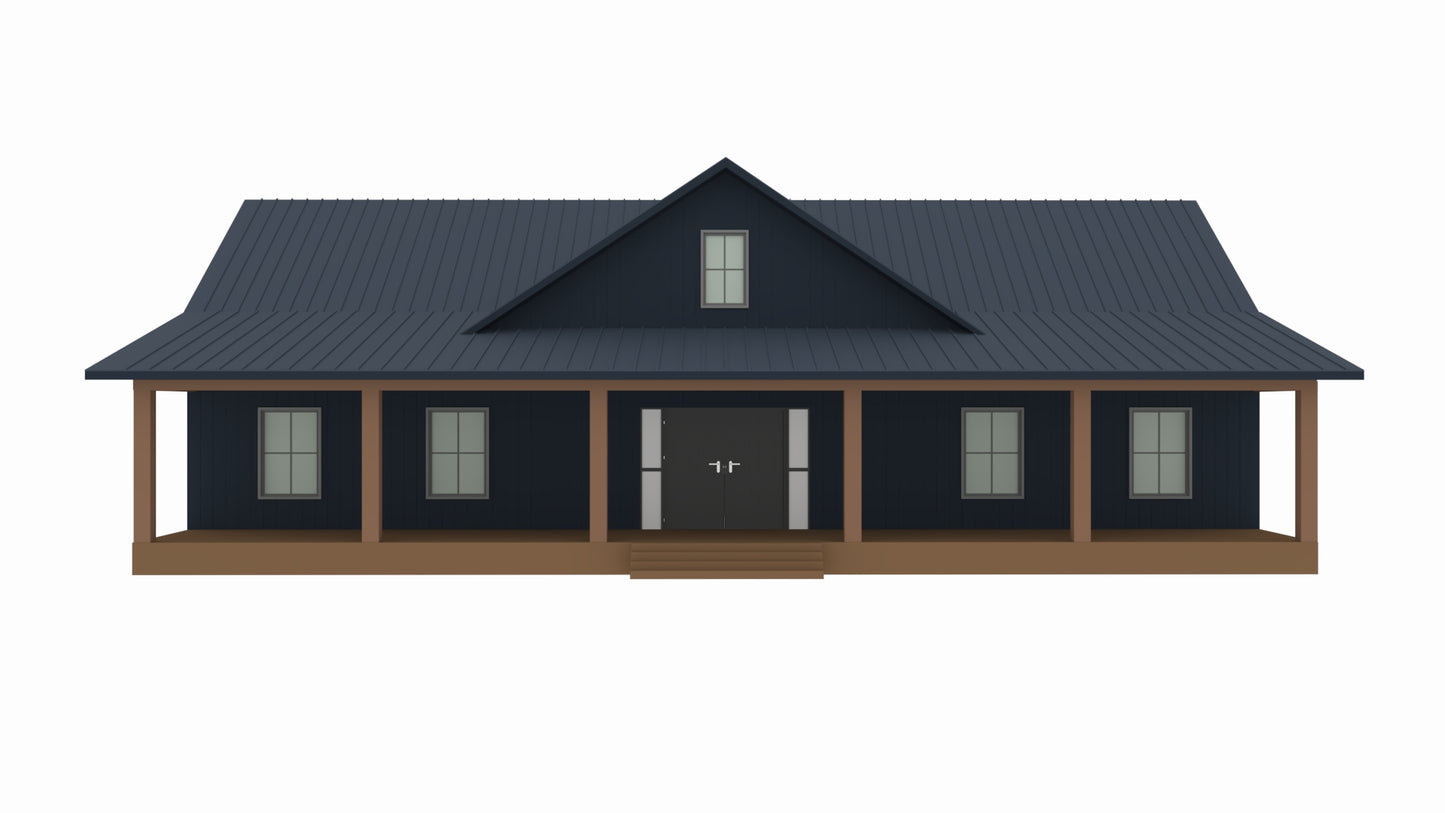 BCO-40066 Bullchase Barndominium House Plan