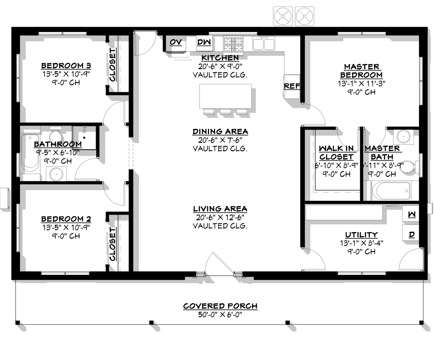 BCO-40092 Trenton Barndominium House Plan