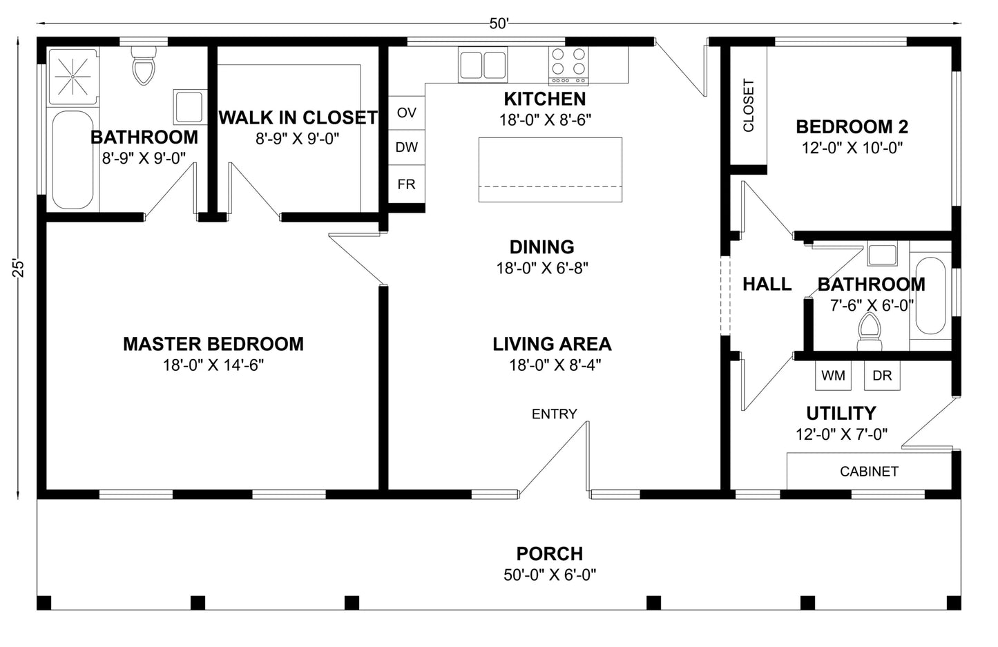 BCO-40101 Barndominium House Plan