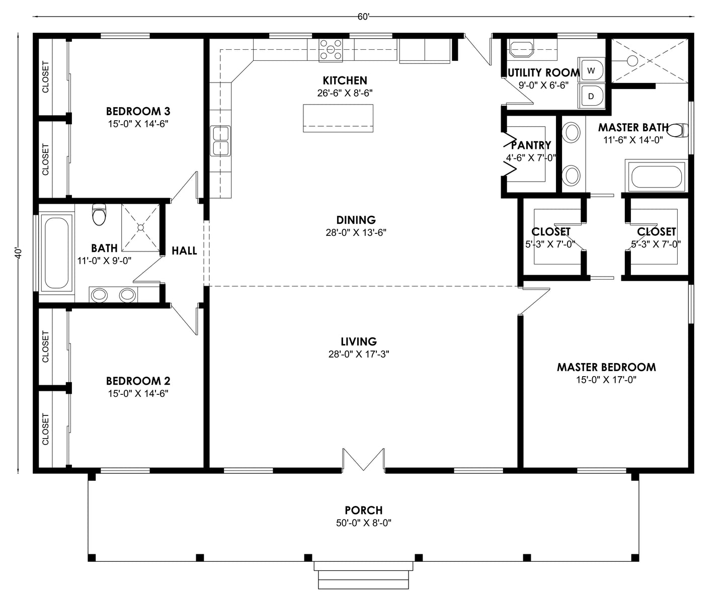 BCO-40132 Barndominium House Plans