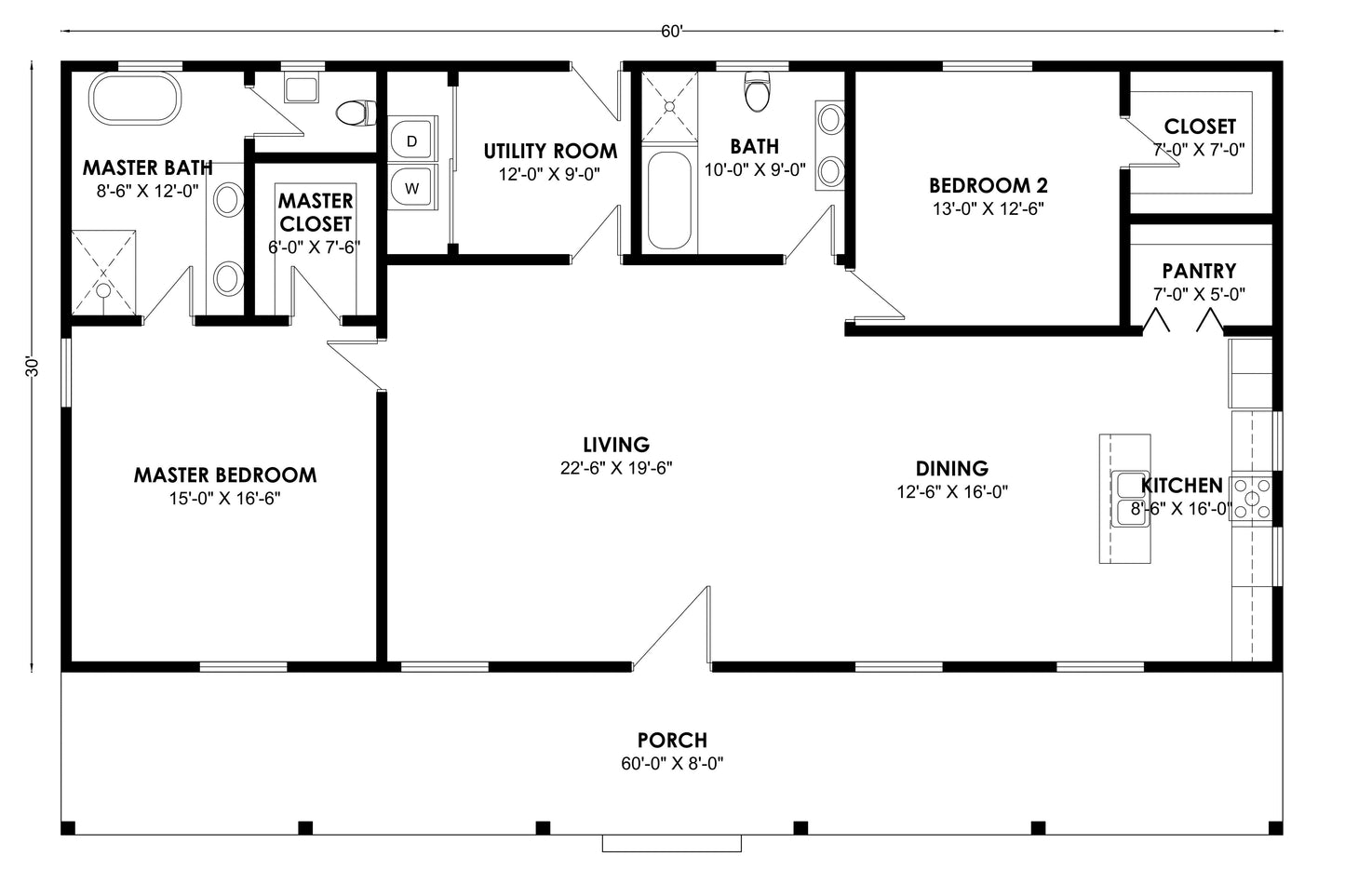 BCO-40133 Barndominium House Plans