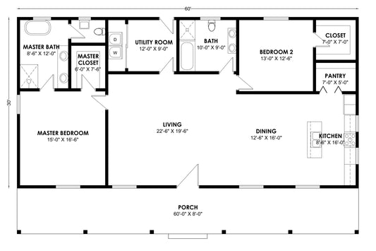 BCO-40133 Barndominium House Plans