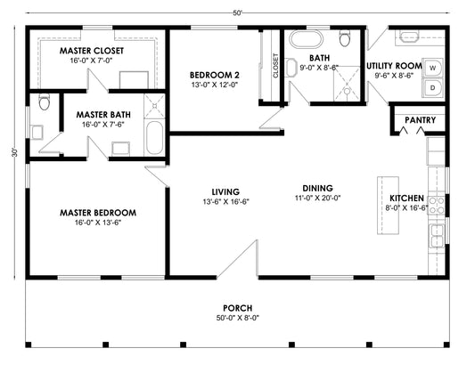 BCO-40140 Barndominium House Plan