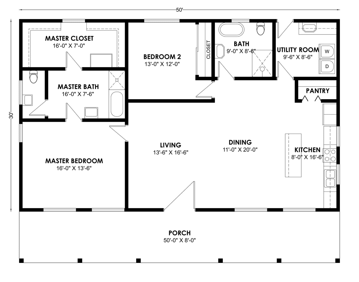 BCO-40140 Barndominium House Plan