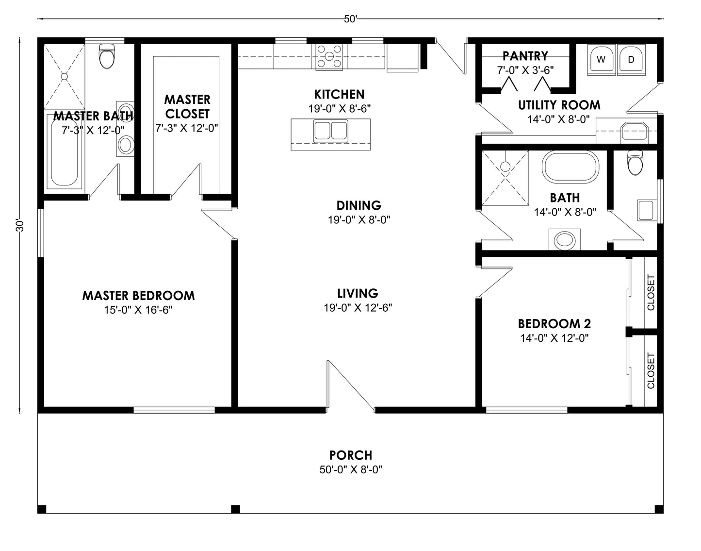 BCO-40146 Barndominium House Plan