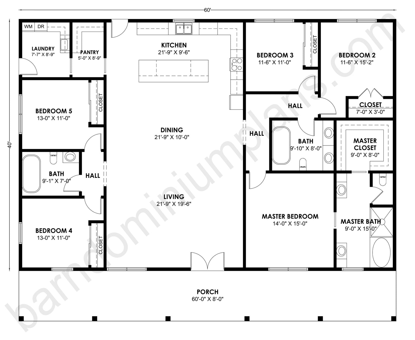 BCO-40190 Rudy Barndominium House Plan