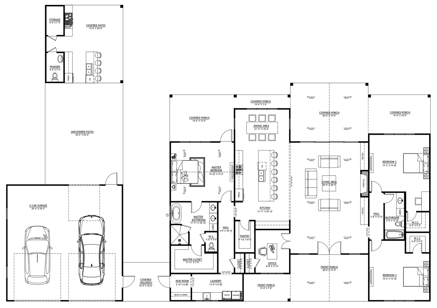 BP-2001 Brashear Barndominium House Plans