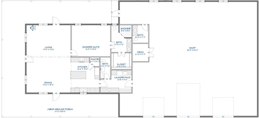 CDD-1005 Chaston Barndominium House Plans