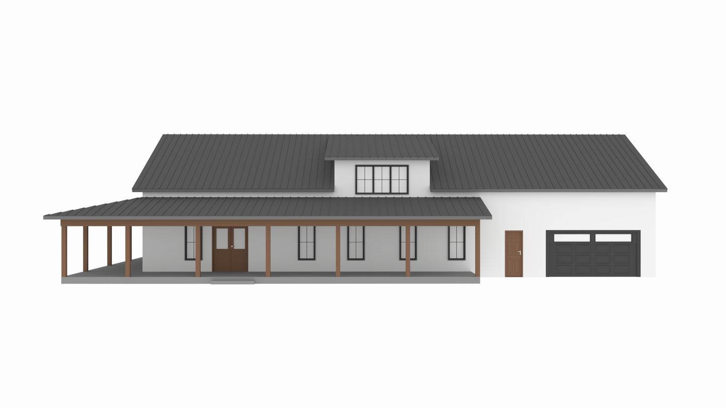 PL-2819 Hampton Barndominium House Plan