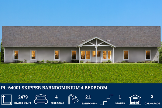 PL-64001 Skipper Barndominium House Plan