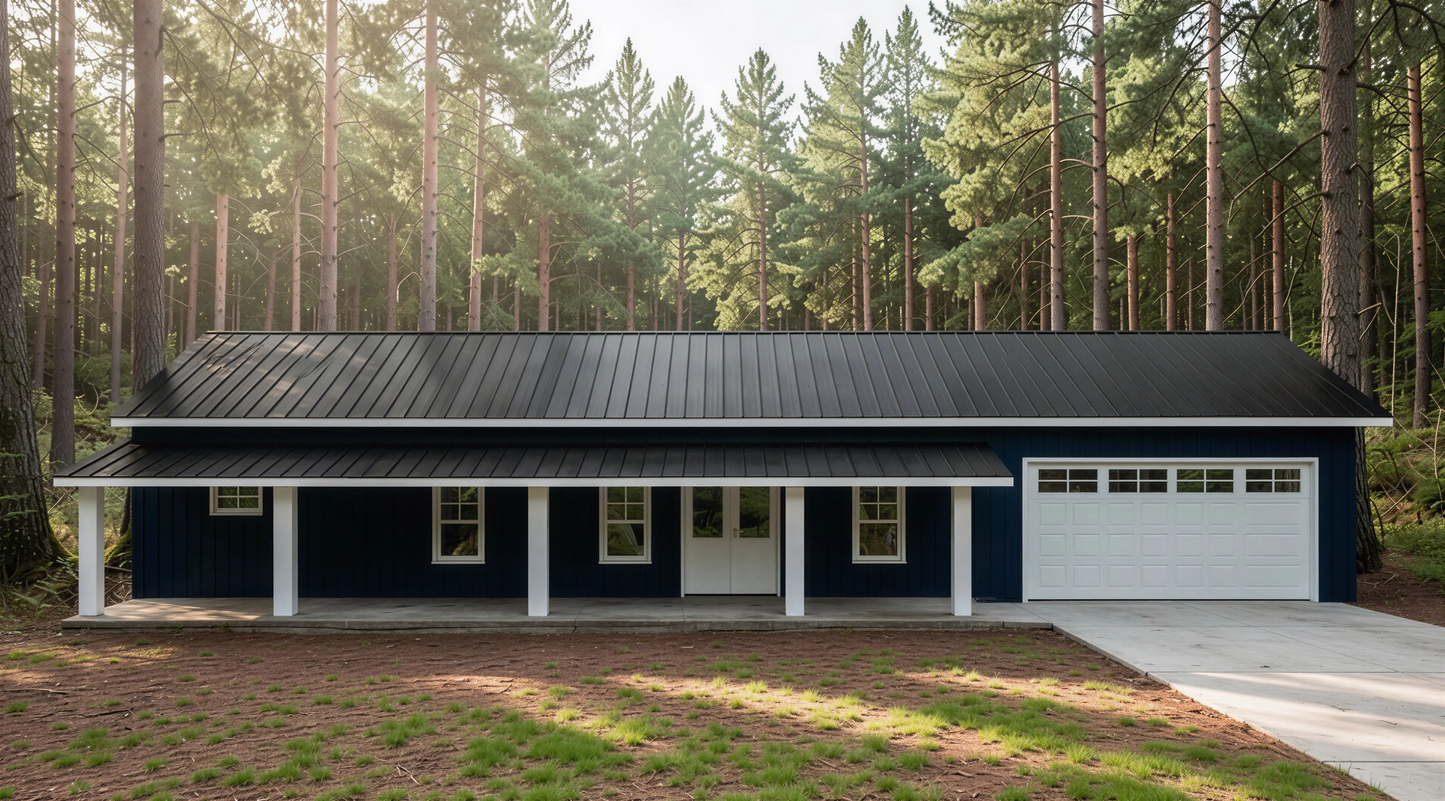 PL-64010 Westbury Barndominium House Plan