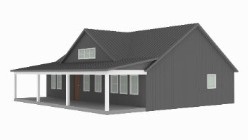 PL-64035 Norman Barndominium House Plan