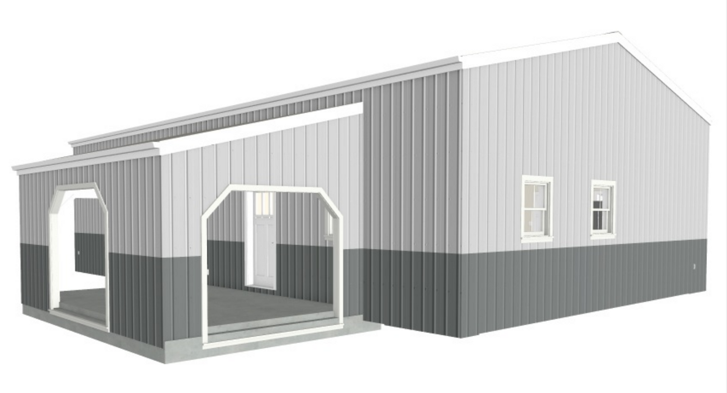 PL-62003 Duke Barndominium House Plan