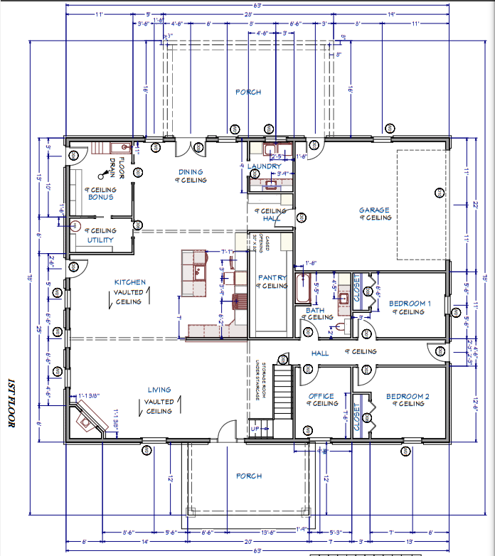 LP-1018 Woodlands Barndominium House Plans