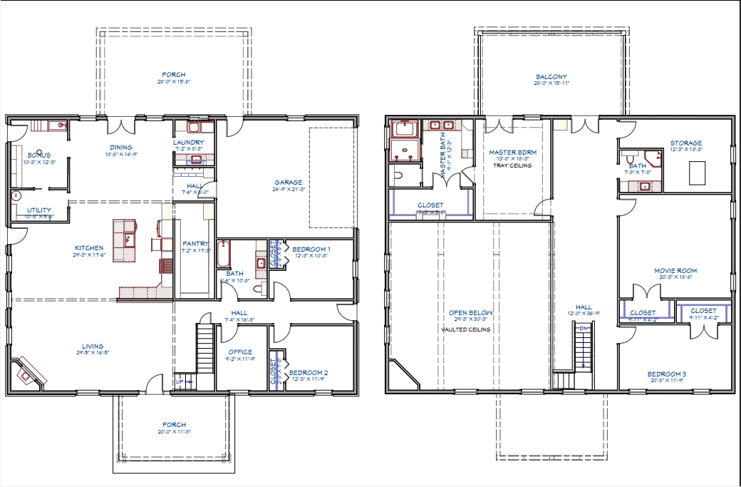 LP-1018 Woodlands Barndominium House Plans