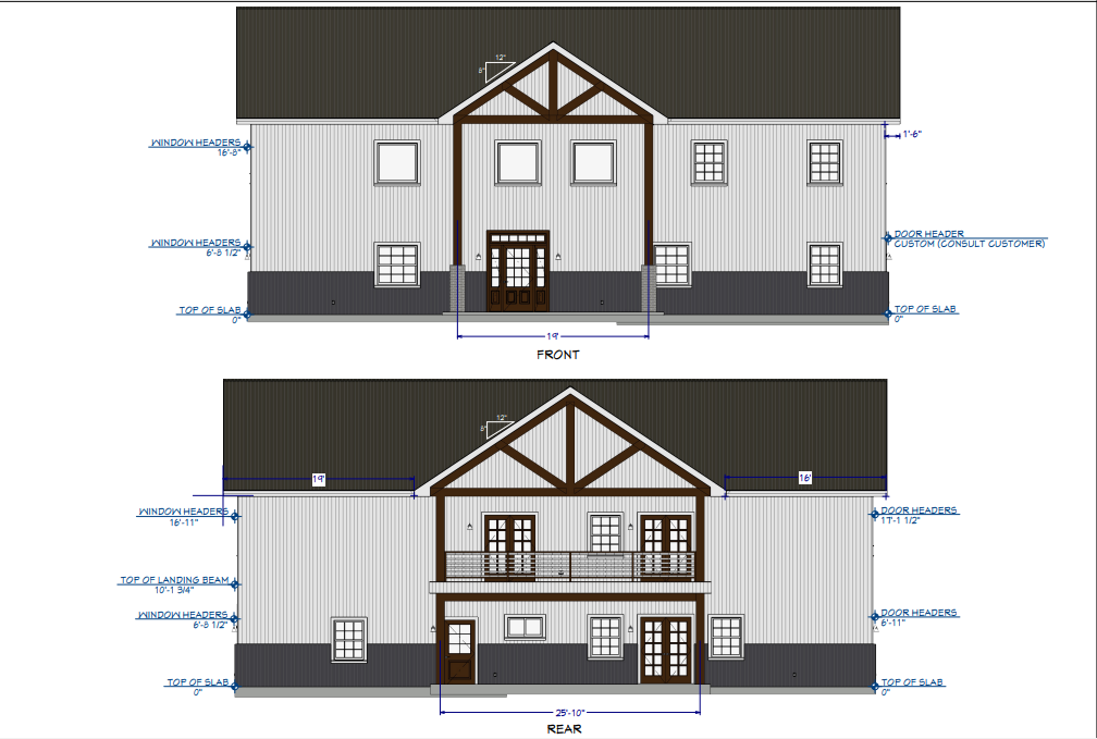 LP-1018 Woodlands Barndominium House Plans