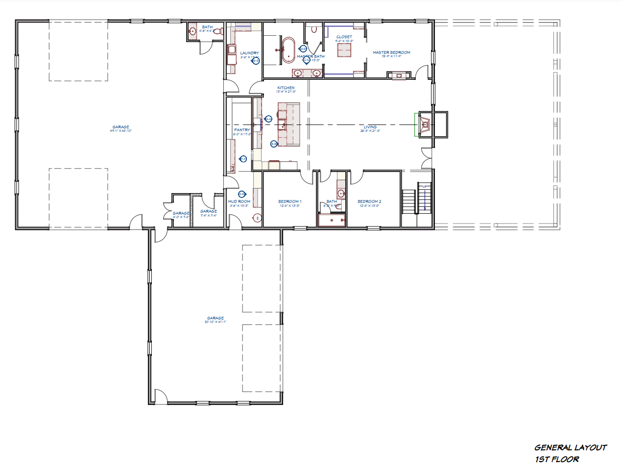 LP-2803 Wickard Barndominium House Plans